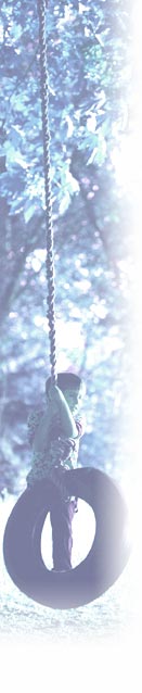 little boy in a swing